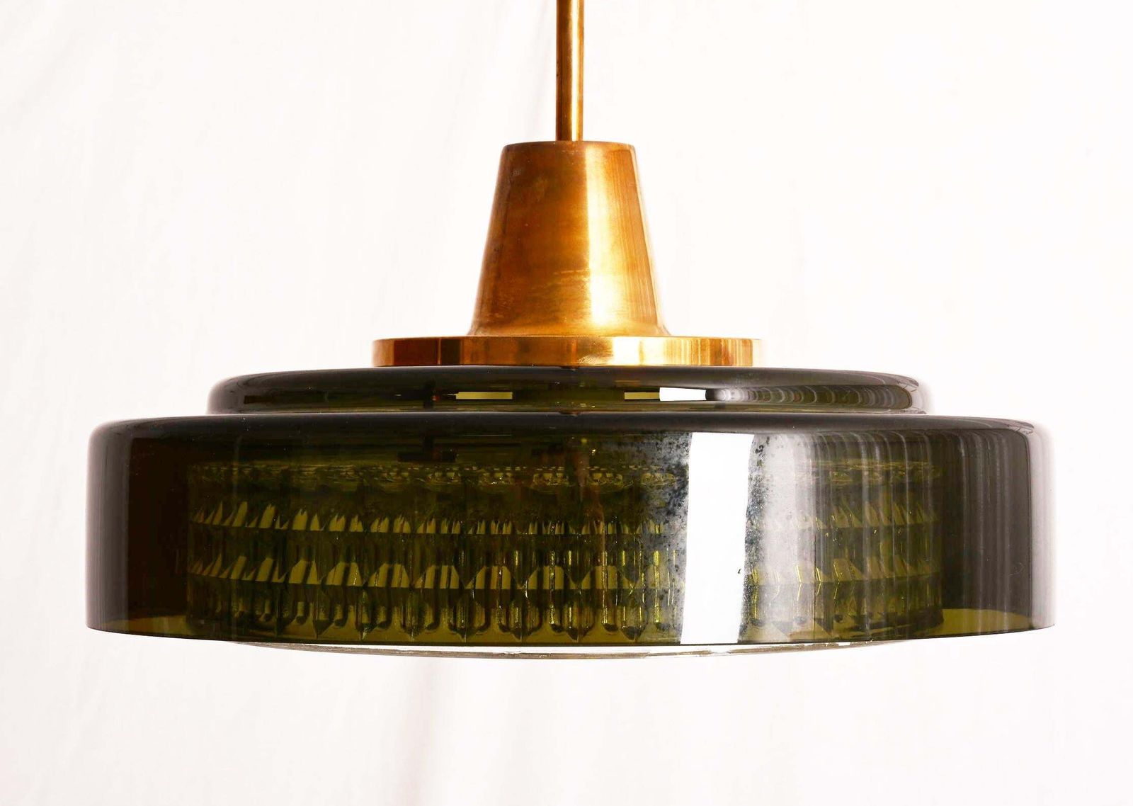 photo furniture Rotonda Green And Pressed Glass Pendant Lamp By Carl Fagerlund