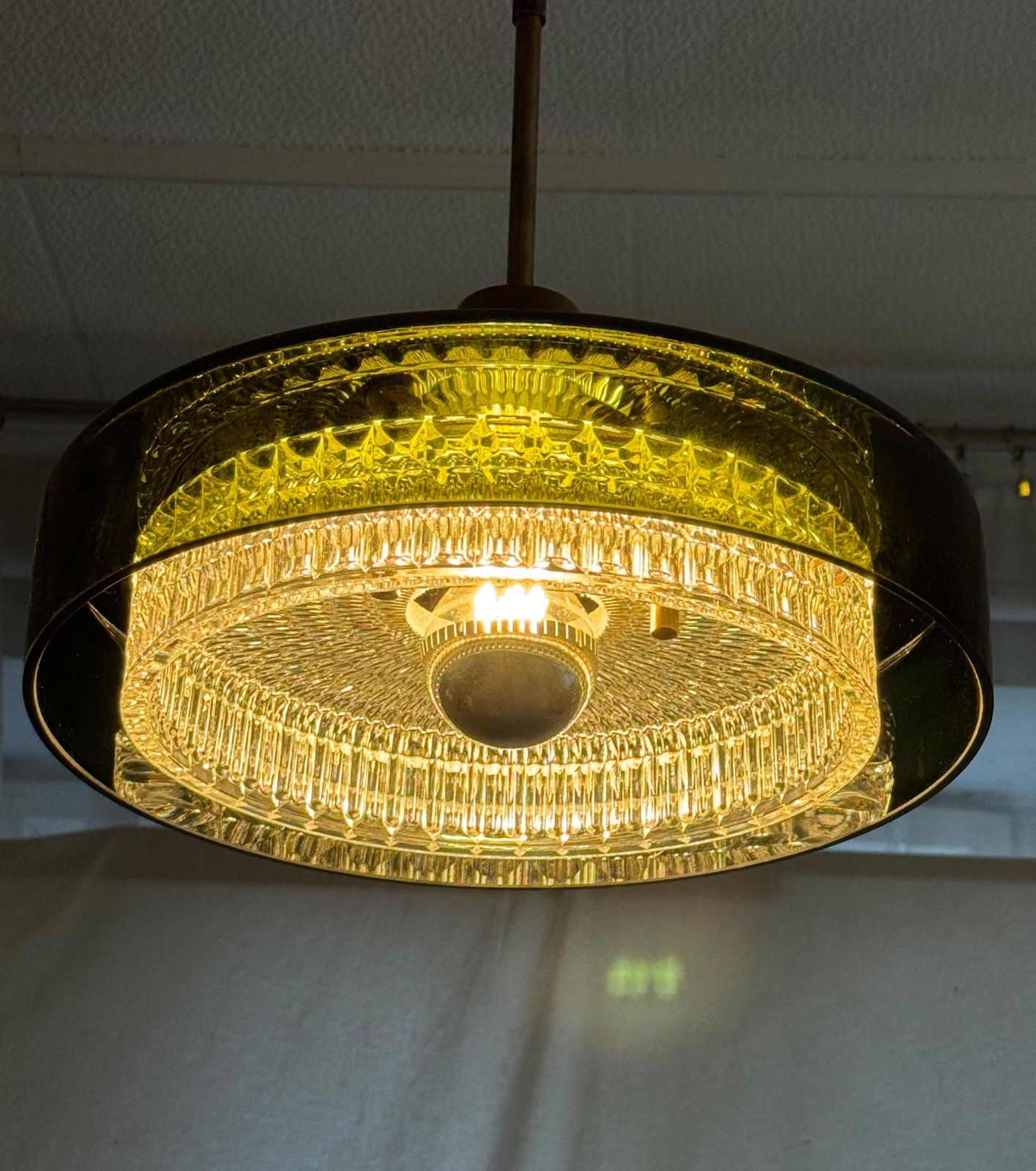 photo vinterior Rotonda Hanglamp in Groen en Geperst Glas van Carl Fagerlund