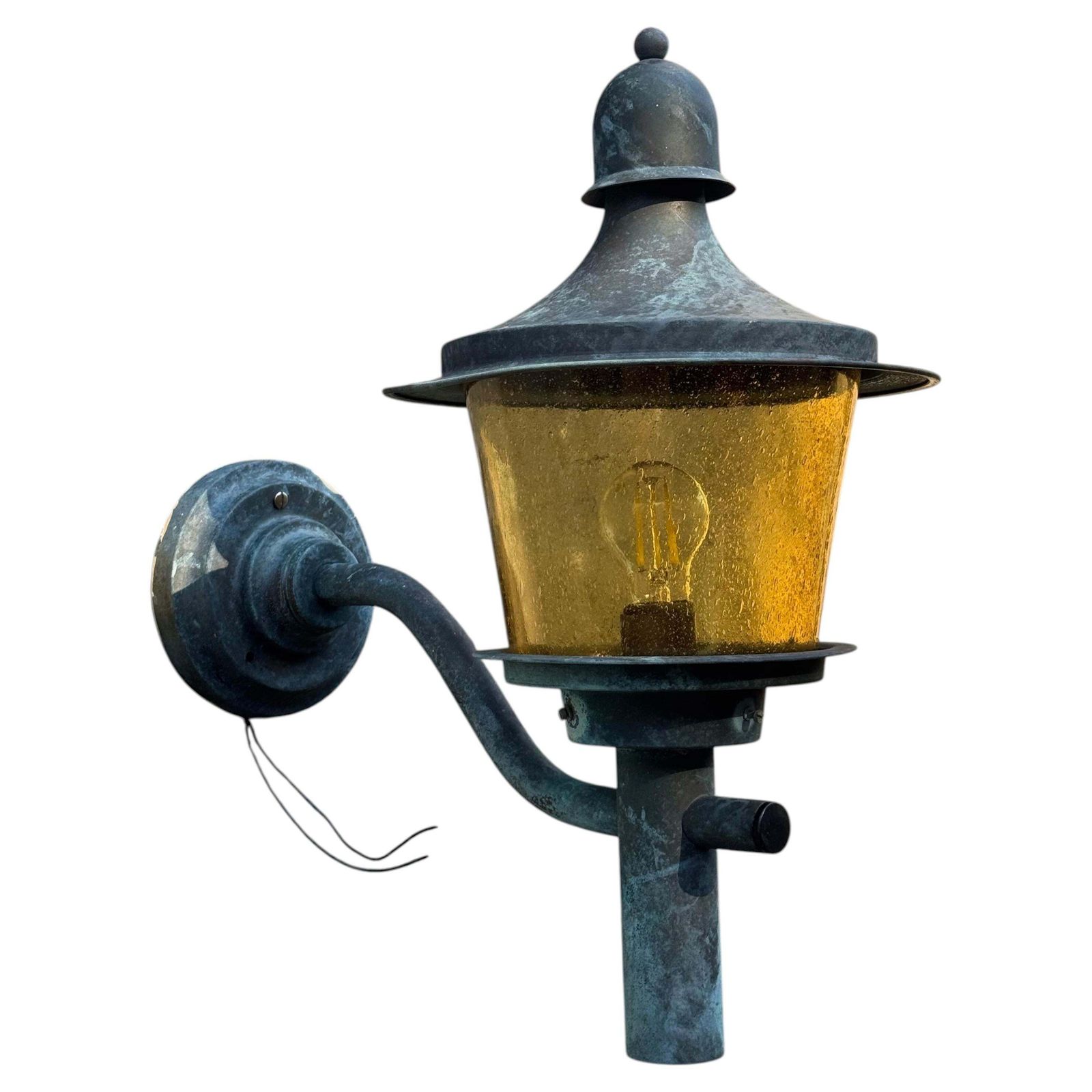 Brass Outdoor Wall Lamps With Yellow Glass Shades photo furniture