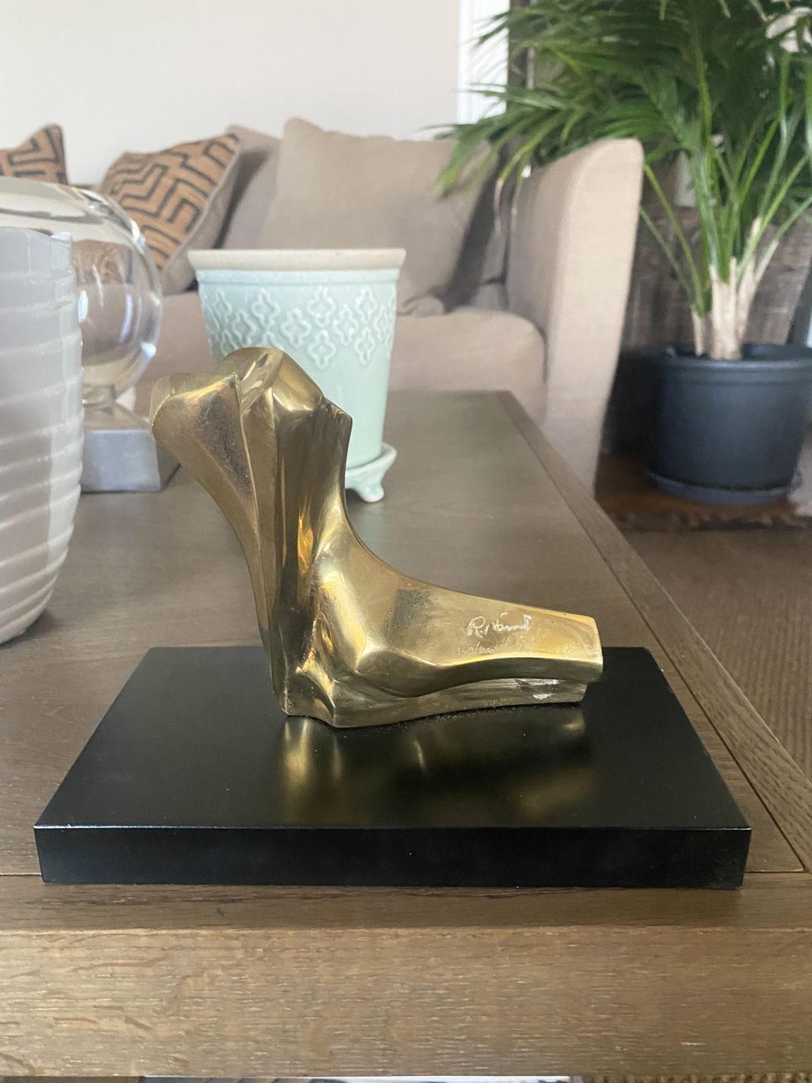 Sculpture en bronze abstraite post-moderne, La Baigneuse, Italie, 1980 photo vintage