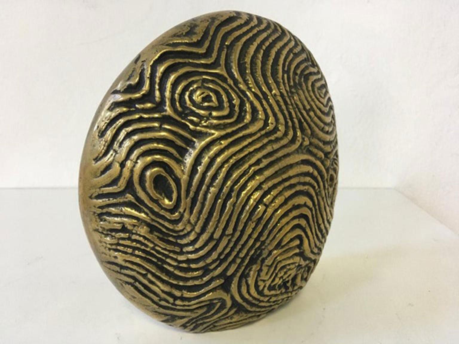 1985 Italië Postmodern Abstract Bronzen Sculptuur The Moon photo vintage