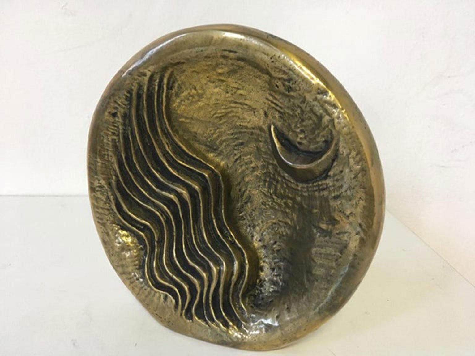 Art Sculpture en bronze abstraite post-moderne, Italie, 1985 - The Moon photo