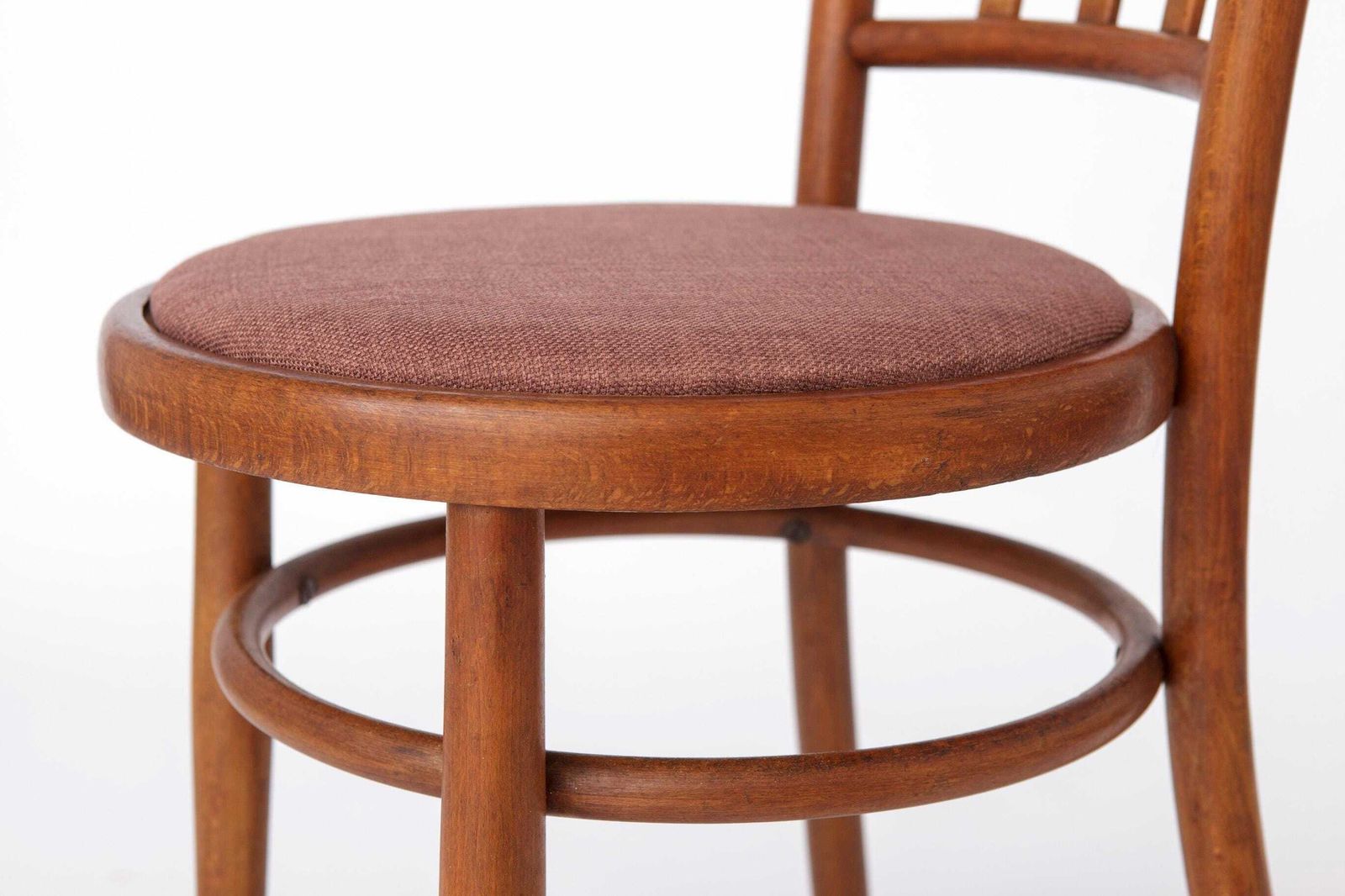 1 Of 8 Antique Fischel Bentwood Chair, Restored Beech Wood Dining Chair, Art Nouveau Cafe Chair, Vintage European Seating photo vintage