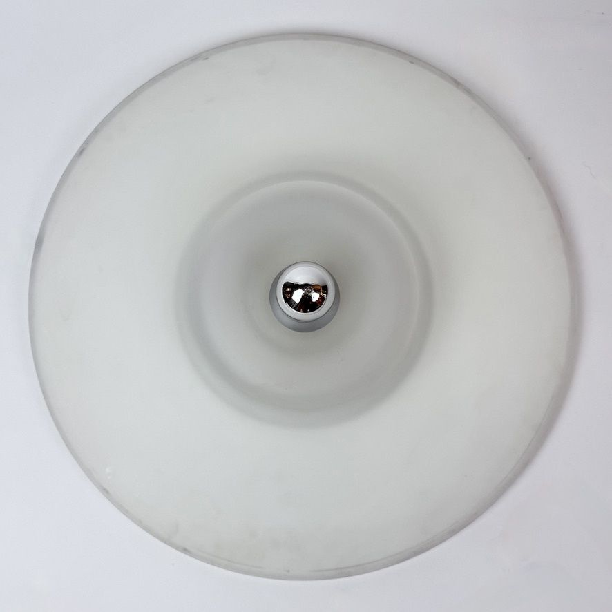 Eind 20e eeuw, witte Space Age Murano wandlamp van Pierre Cardin voor Venini