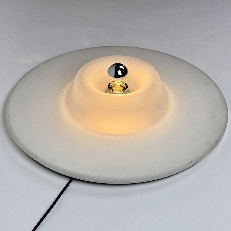 photo for sale Late 20th Century White Space Age Murano Sconce By Pierre Cardin For Venini