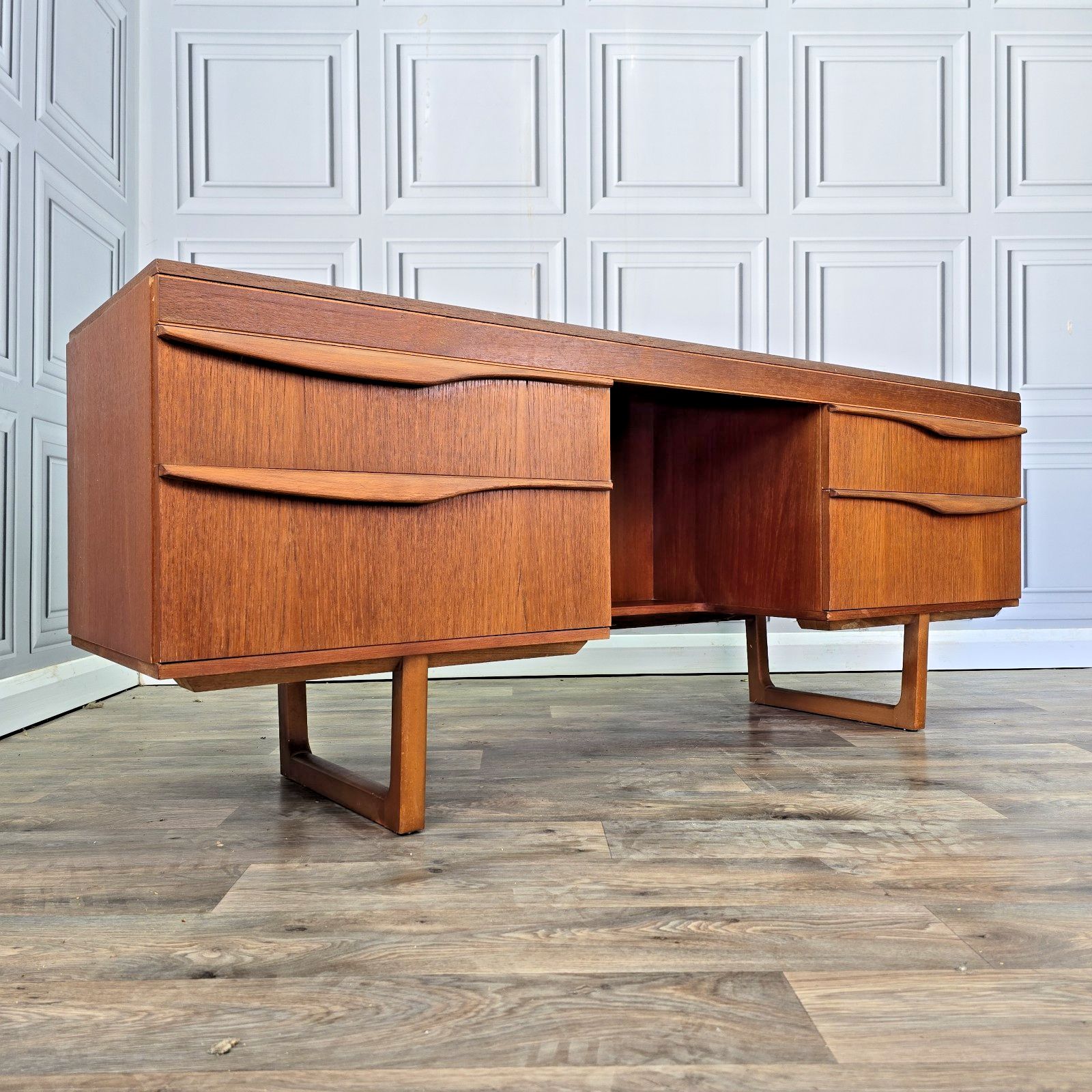 Mid Century Writing Desk Teak Scandinavian Style Dressing Table Vintage Retro