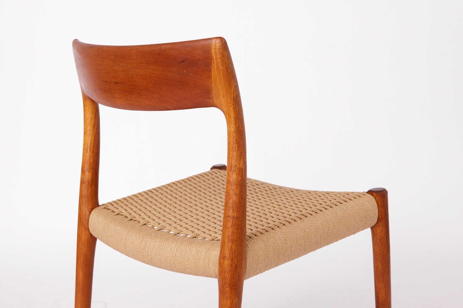 Set Of 6 Niels Otto Moller Model 77 Chairs, 1950s – Teak Wood, Renewed Seat Weavings, Vintage Danish Design, Worldwide Shipping photo buy