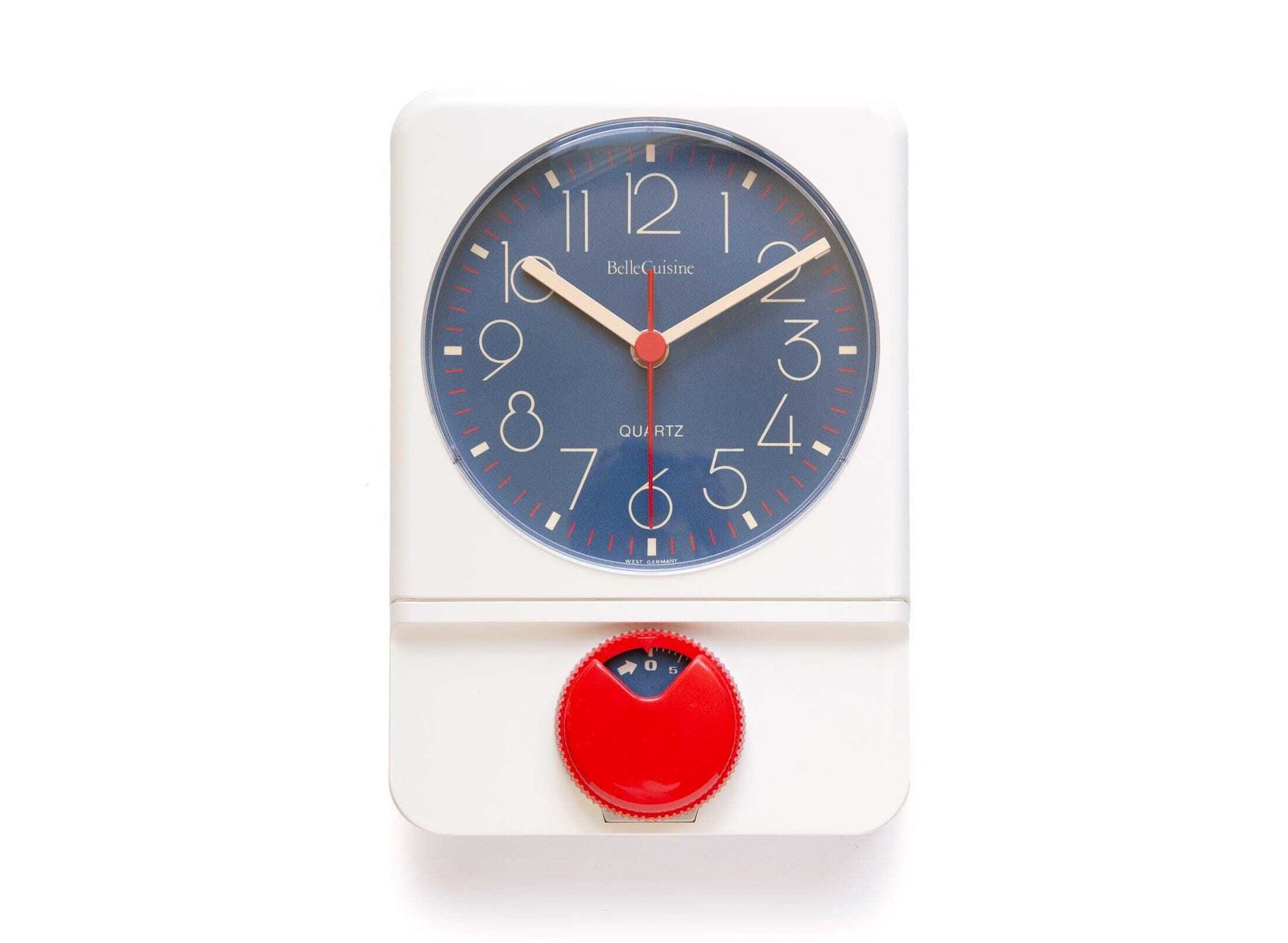 80s Postmodern Keukenwekker Duitsland Wandklok Space Age Panton Mid Century Belle Cuisine 70s