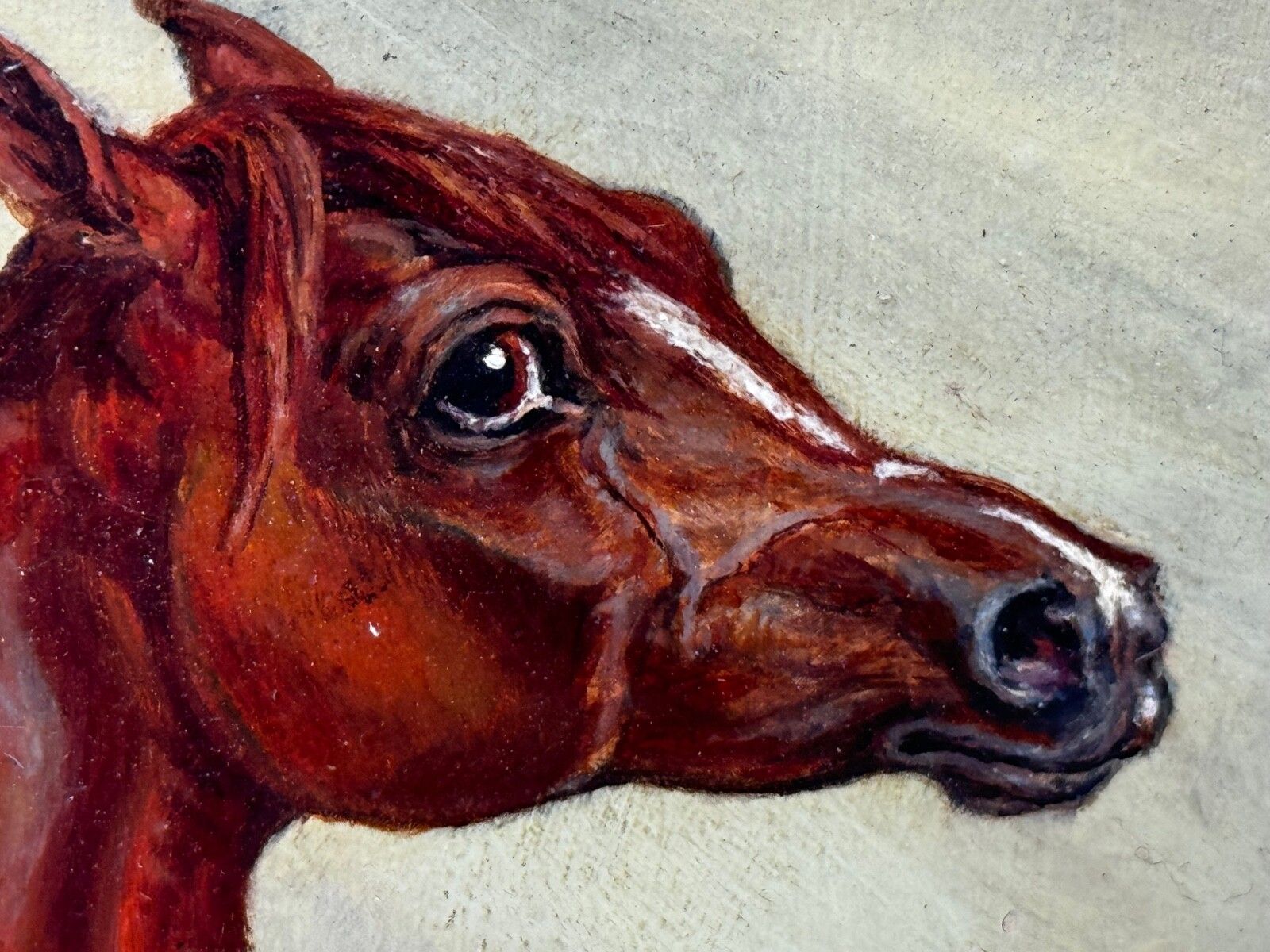 Art Victorian Oil Painting Arab Horse Bombay Stables India C1900 Spalding Manner photo