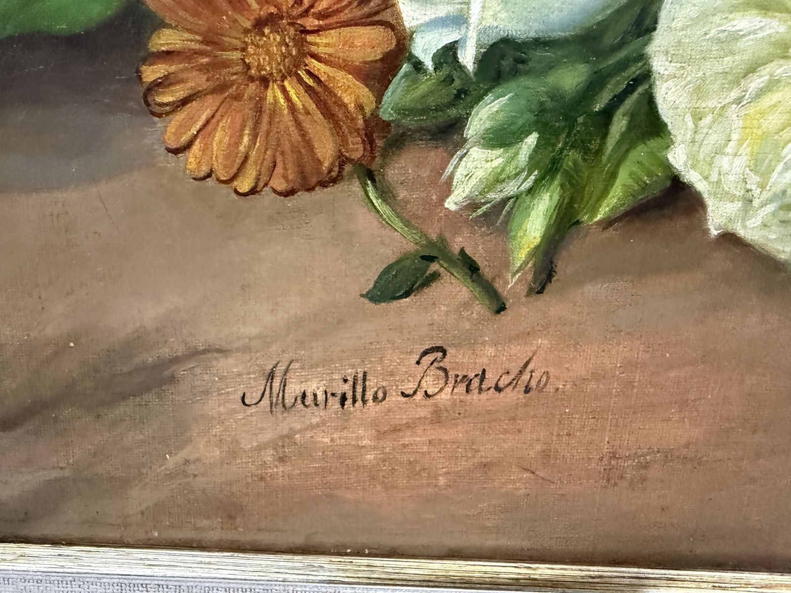 José María Murillo Bracho – Bloemenstilleven met rozen, 19e-eeuws Spaans olieverfchilderij, jaren 1860 photo for sale