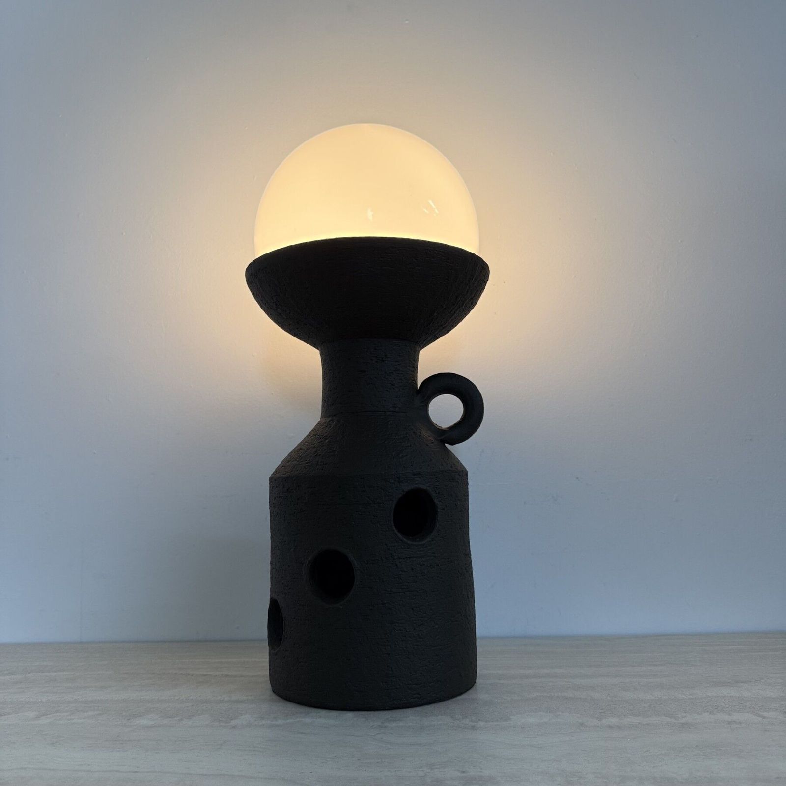 Grote Doria Leuchten keramische tafellamp / vloerlamp, jaren 1970 photo for sale