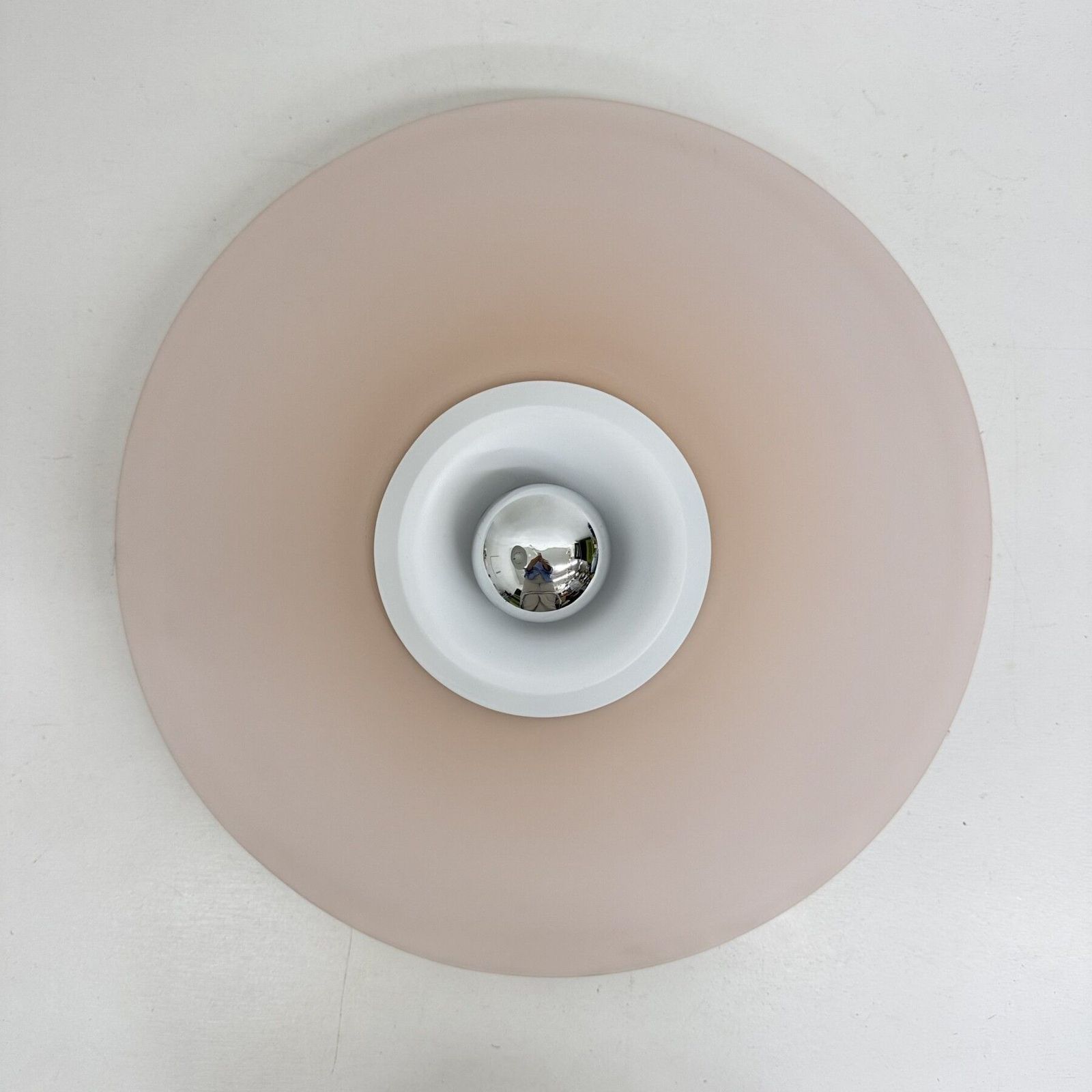 Lighting Post Modern Italian Pink Glass Wall Lamp , 1980s photo