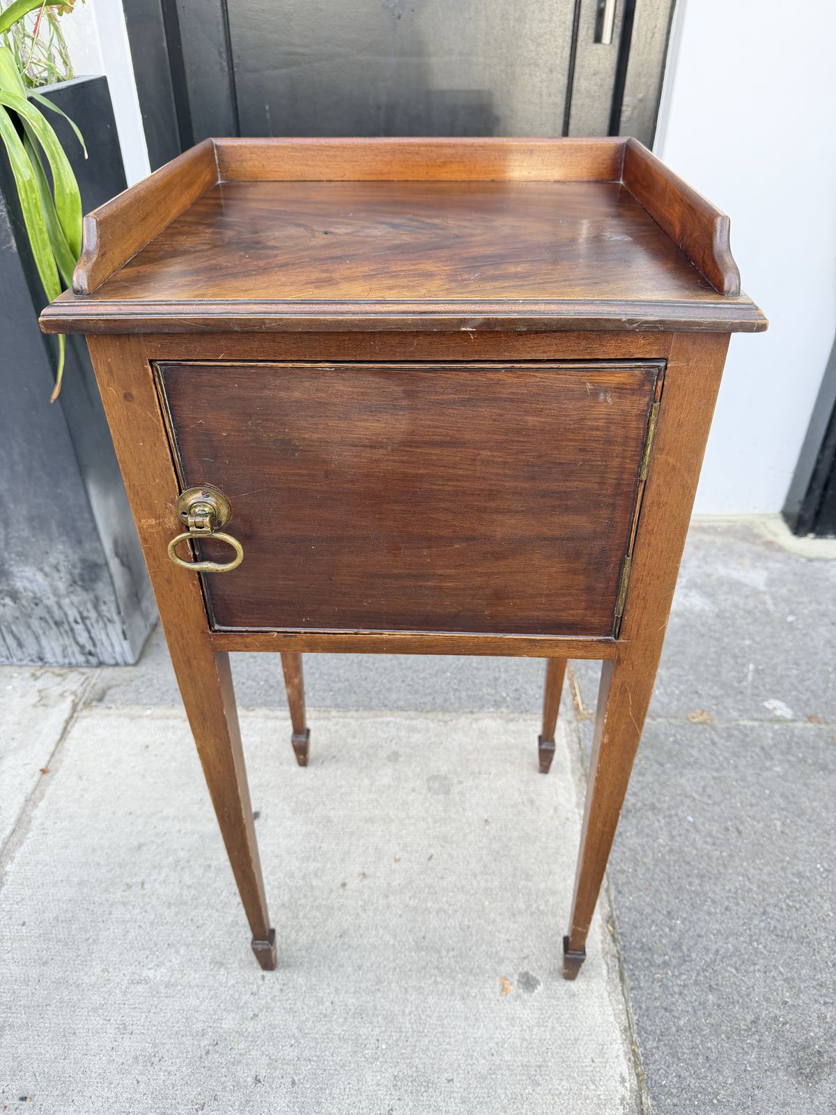 Late Georgian Mahogany Bedside Cabinet With Gallery Top, C.1800–1820 photo furniture