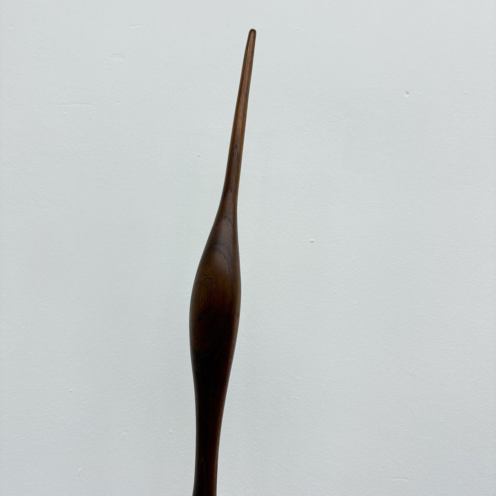Xxl Mid Century Solid Teak Wooden Crane Bird Figurine Sculpture , 1960s photo for sale