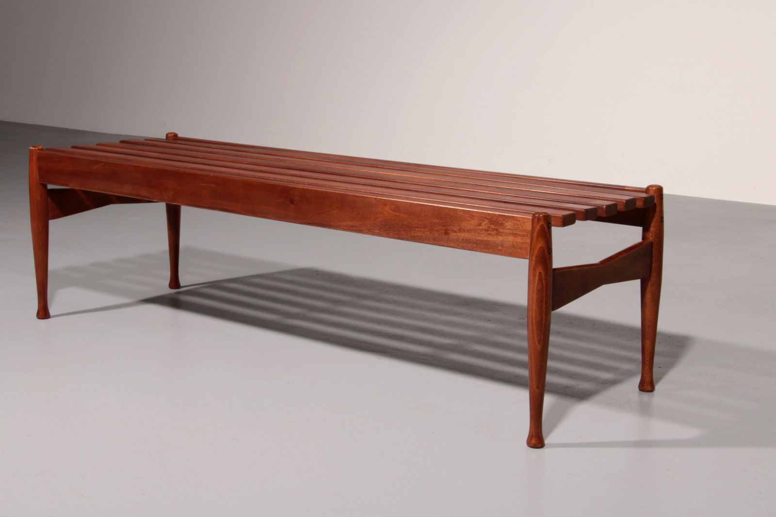 Walnut Bench By Gio Ponti Made By Fratelli Reguitti 1950 photo furniture