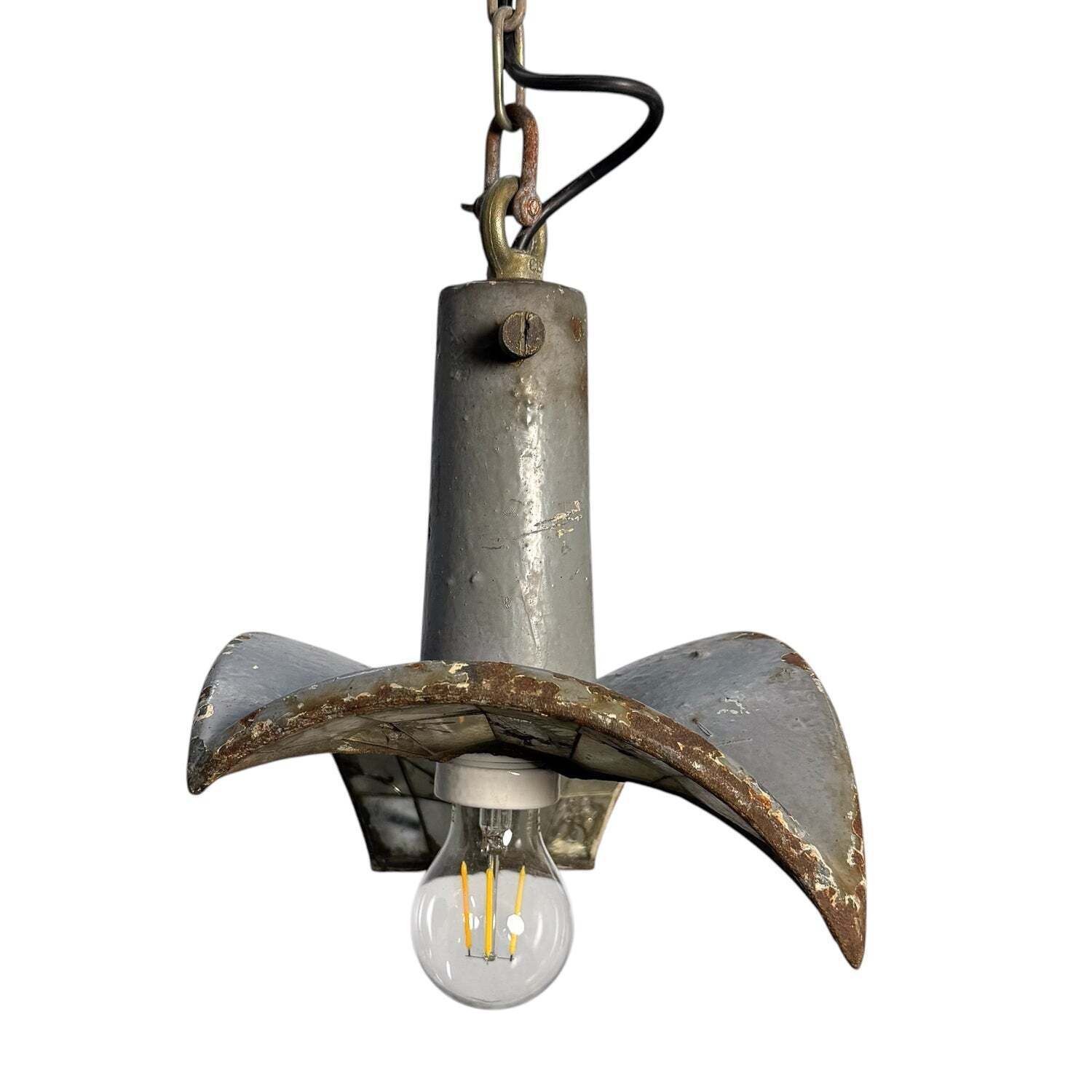 photo for sale Nr. 2 Vintage Industrial Mirrored Pendant Light By Esla
