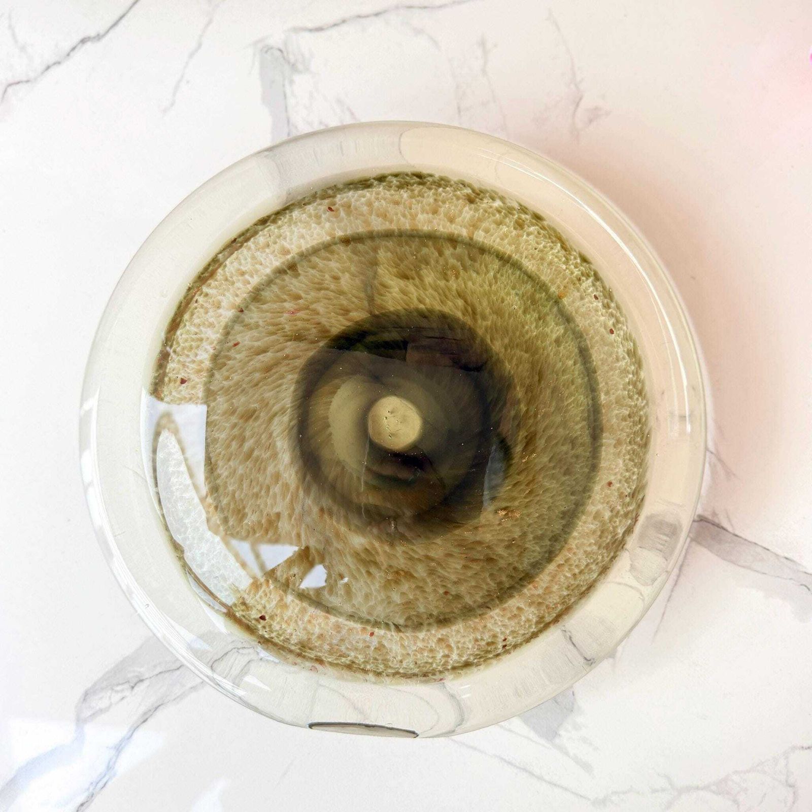 Murano Formia Style Glass Eye Sculpture Aventurine Lens Mid Century photo vinterior