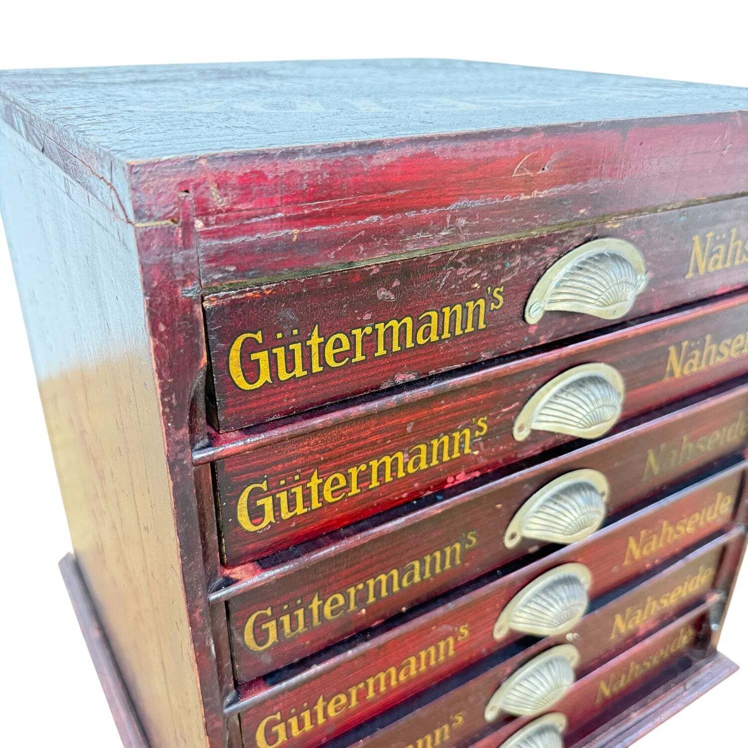 Antique Gütermann Thread Cabinet With Drawers photo vintage