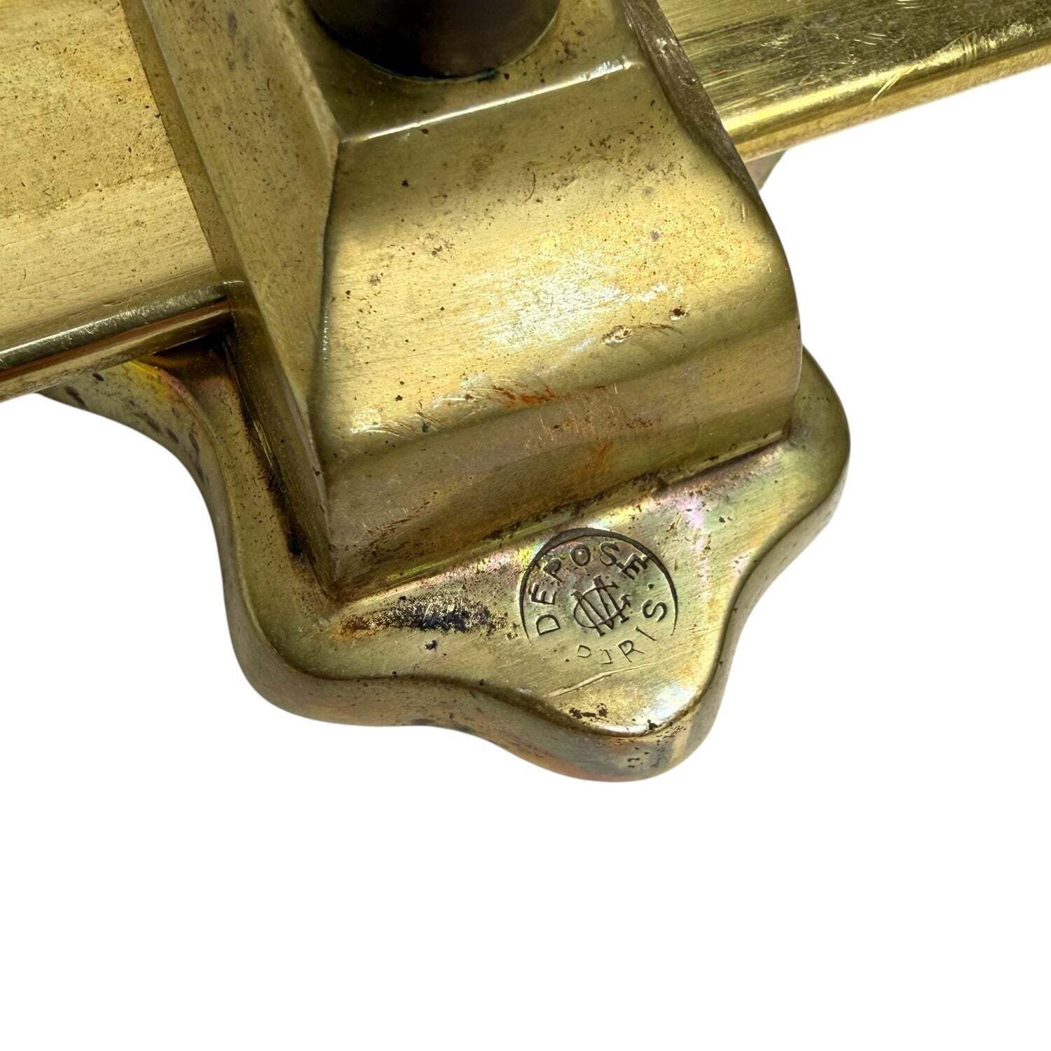 Franse antieke messing pannenrek Paris photo 239.0
