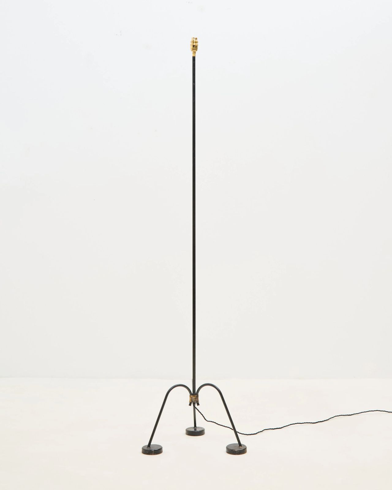 Smeedijzeren vloerlamp, ca. jaren 1950, vintage
