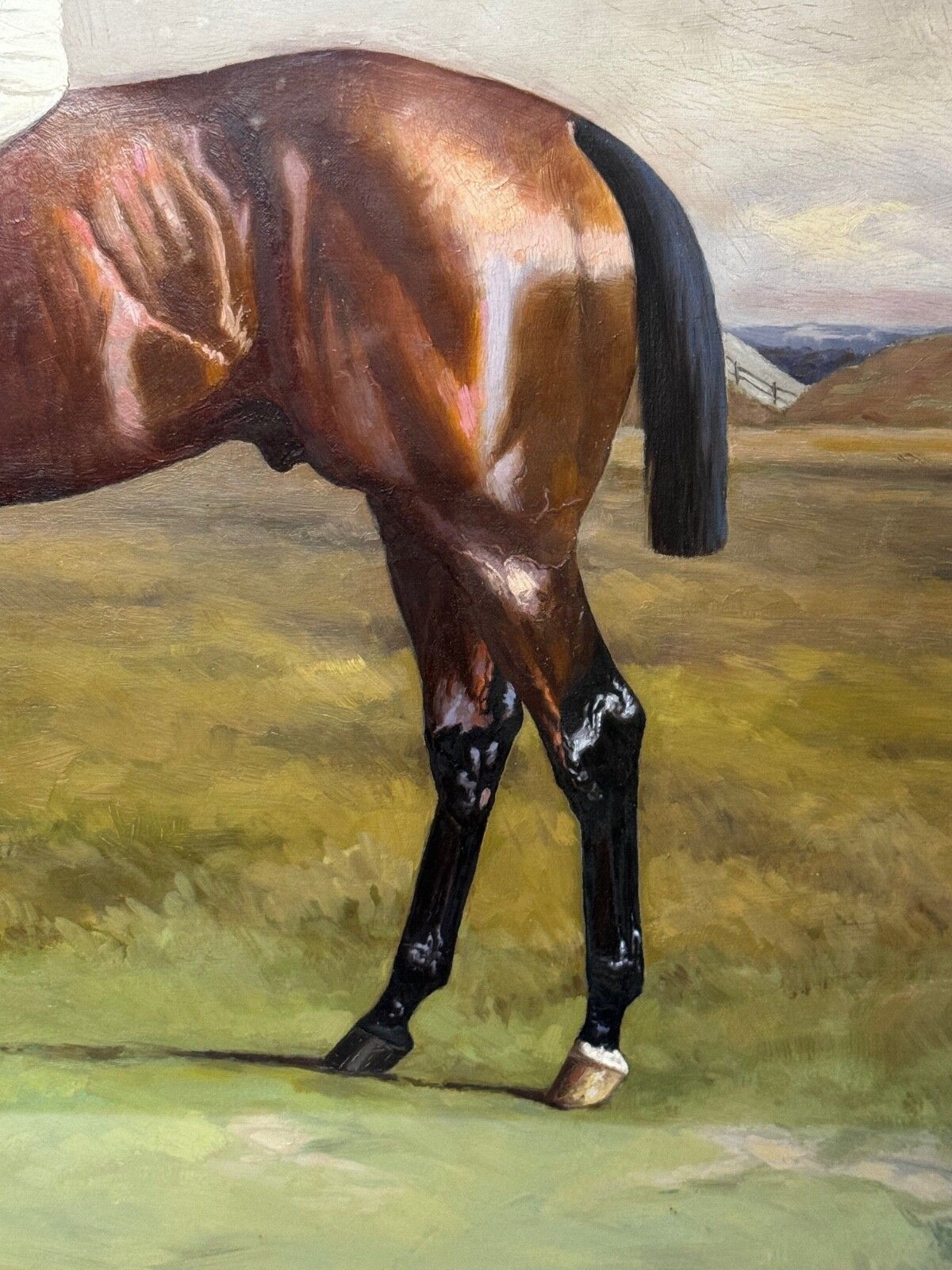 photo furniture Large Equestrian 19th Century Oil Painting Derby Winner Horse Melton & Jockey Fred Archer Up C.1885