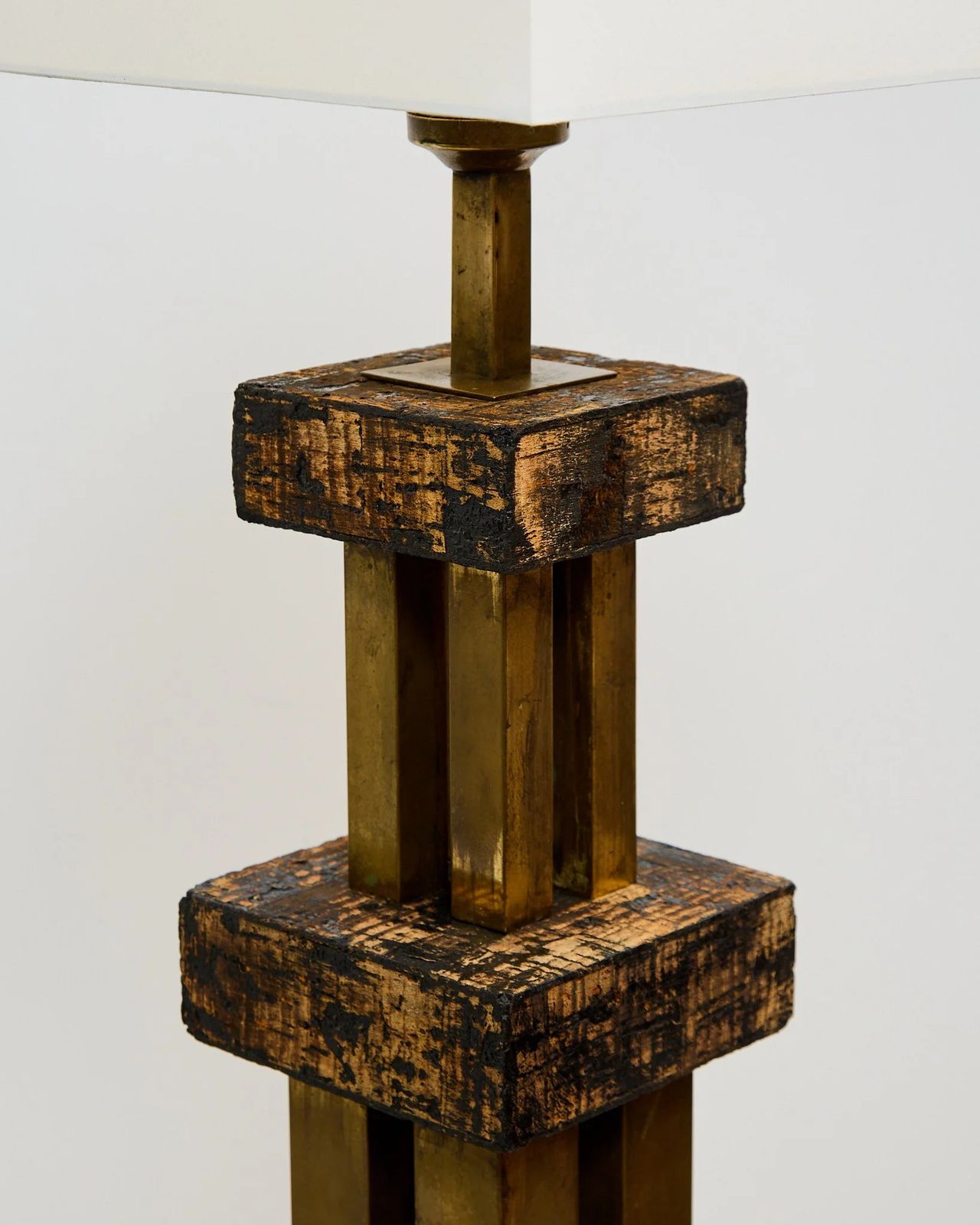 Kurk/messing lamp, jaren 1940 photo buy