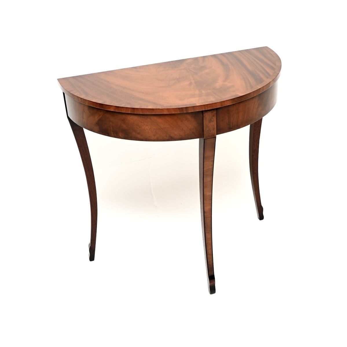 Pair Of Antique Mahogany Regency Style Console Tables photo vintage