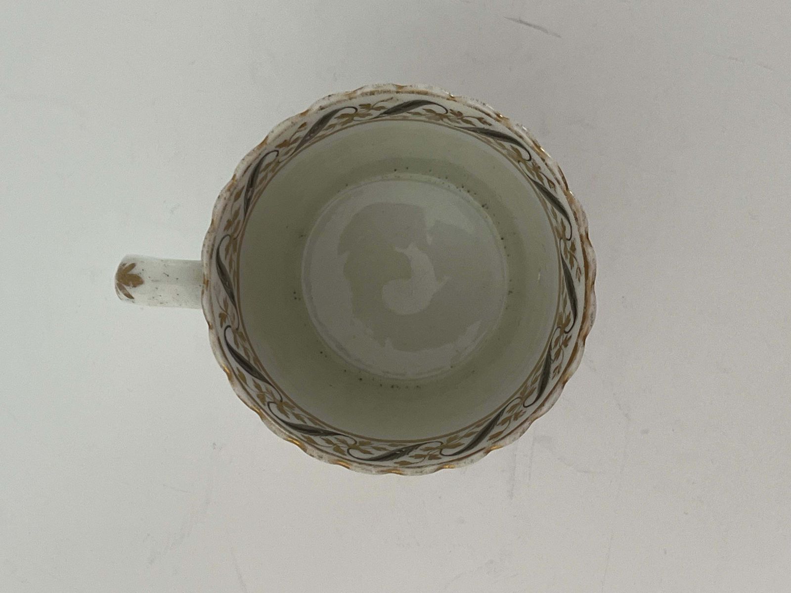 Chamberlains Worcester Coffee Can Porcelain Vertical Flutes, Gilded Ptn, Ca 1790 photo vinterior