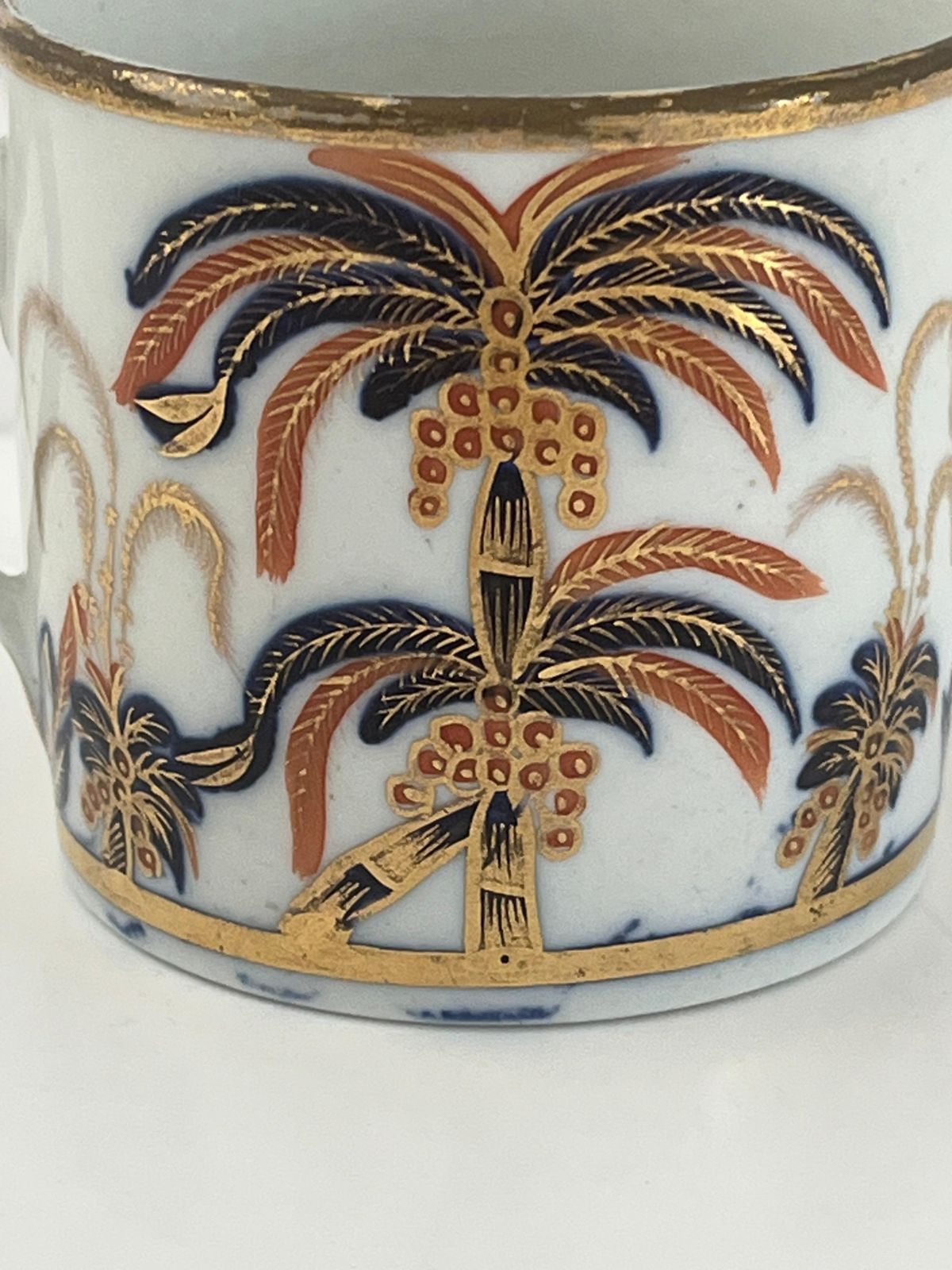 Georgische koffiekop van New Hall, handgeschilderd porselein, patroon 484, ca. 1805 photo vinterior