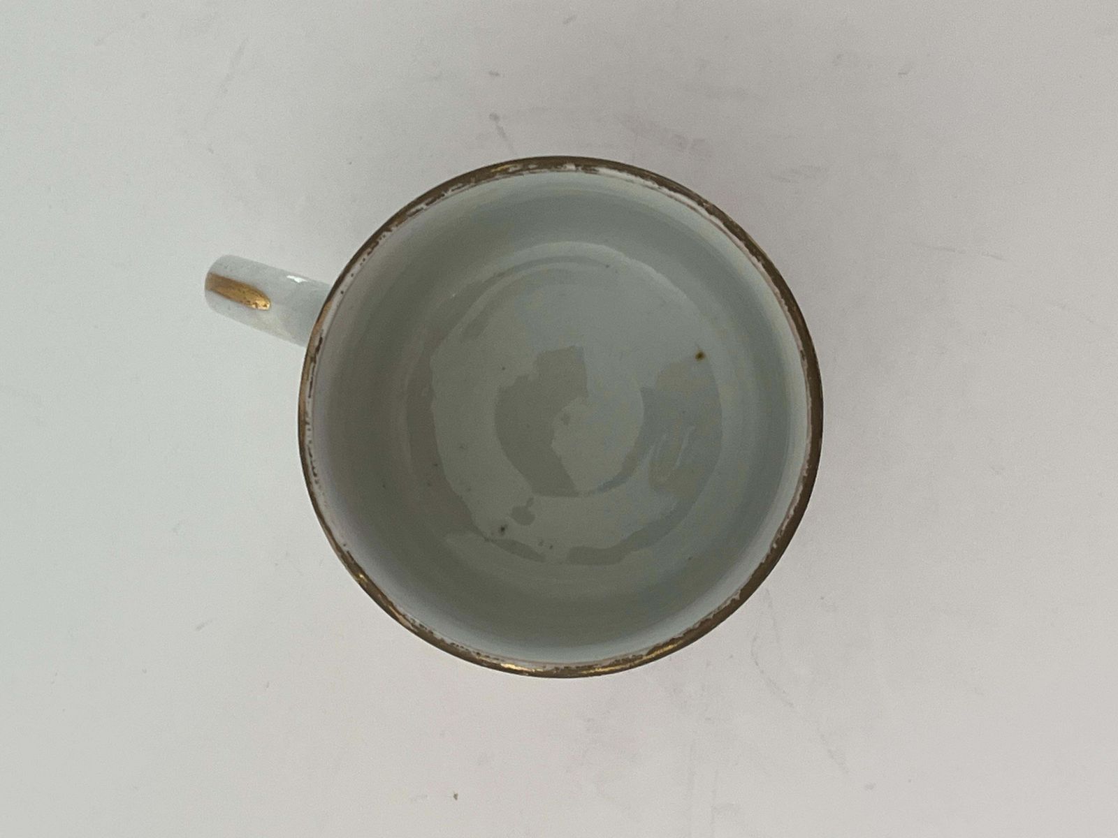 Georgische koffiekop van New Hall, handgeschilderd porselein, patroon 484, ca. 1805 photo vintage