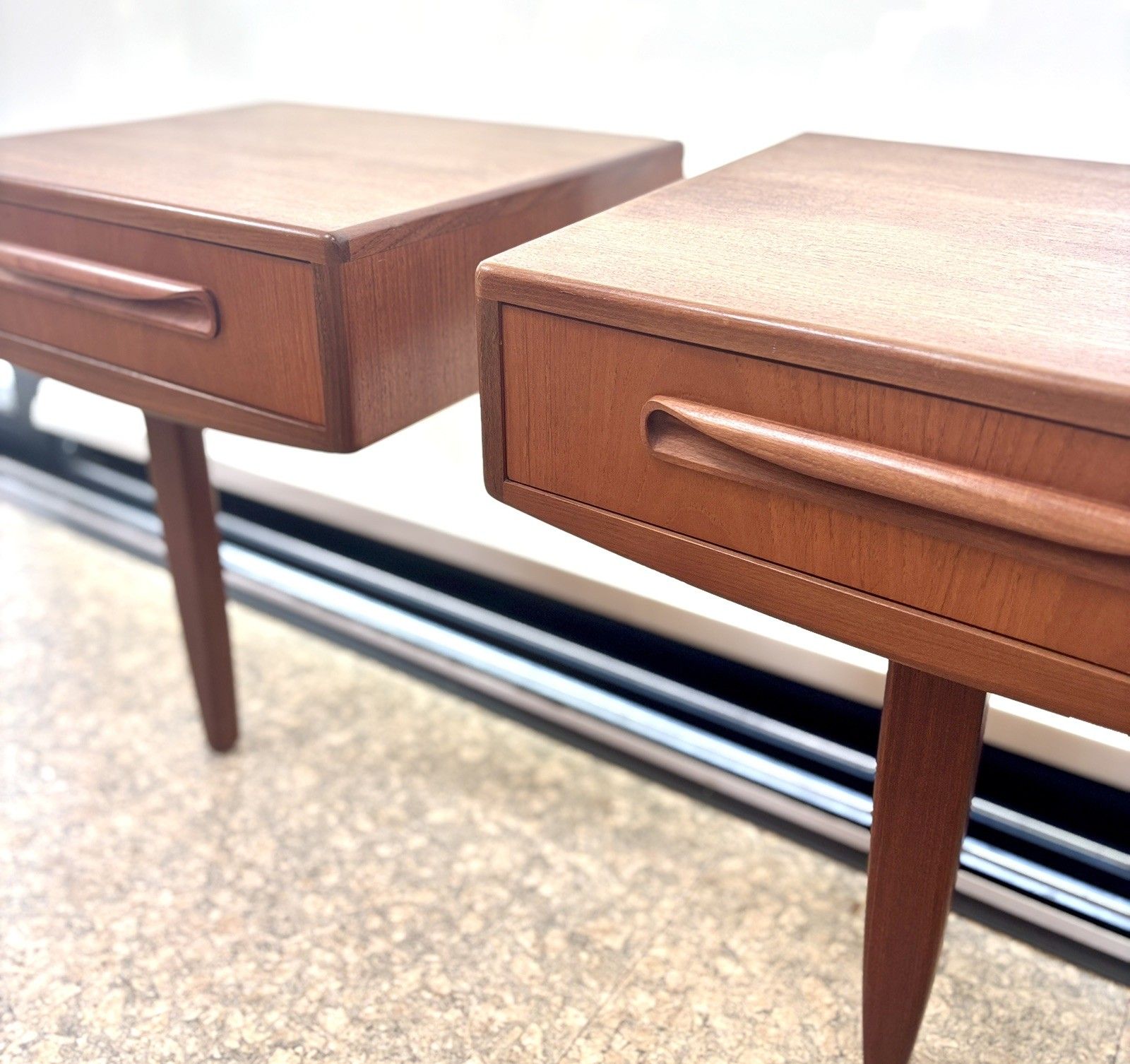 Vintage Mid Century G Plan Fresco Teak Bedside Tables/Drawer Retro photo furniture