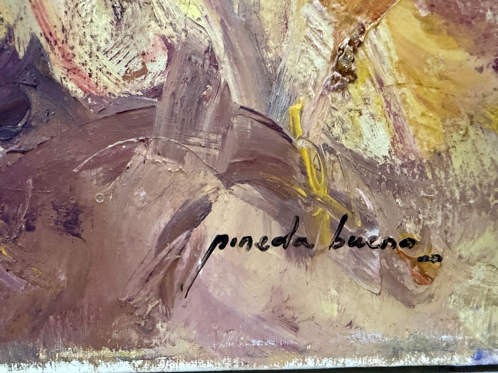 Jose Antonio Pineda Bueno, Femme méditerranéenne sur les rochers, peinture de marine à l'huile, art expressionniste espagnol, 2000 photo furniture