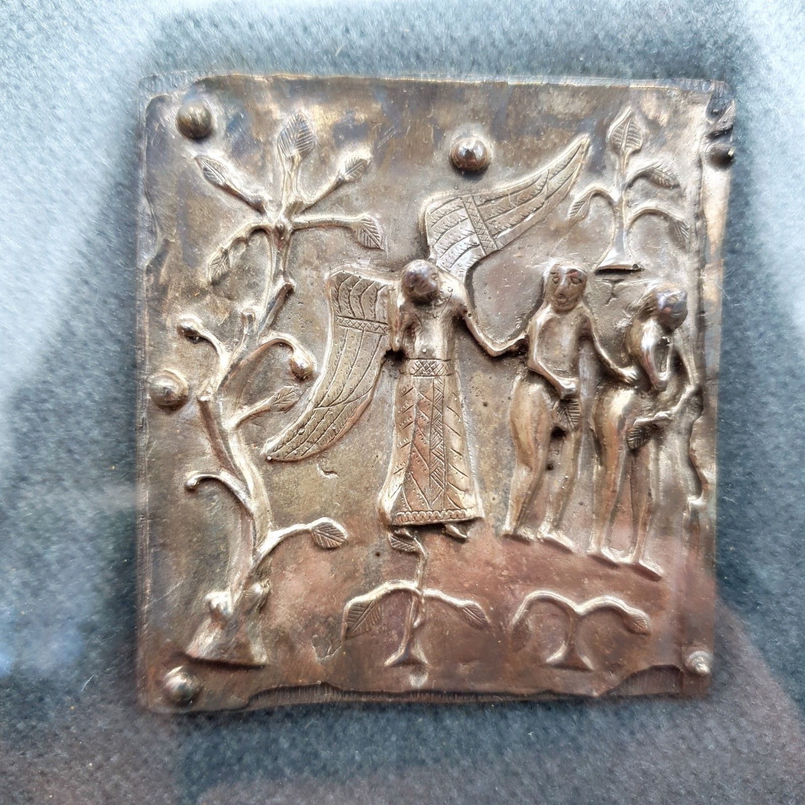 Fidia Gallery 925 Zilver Adam & Eva Hildesheim Bernward Deur 24,5 cm Vierkant C90s photo 120.0