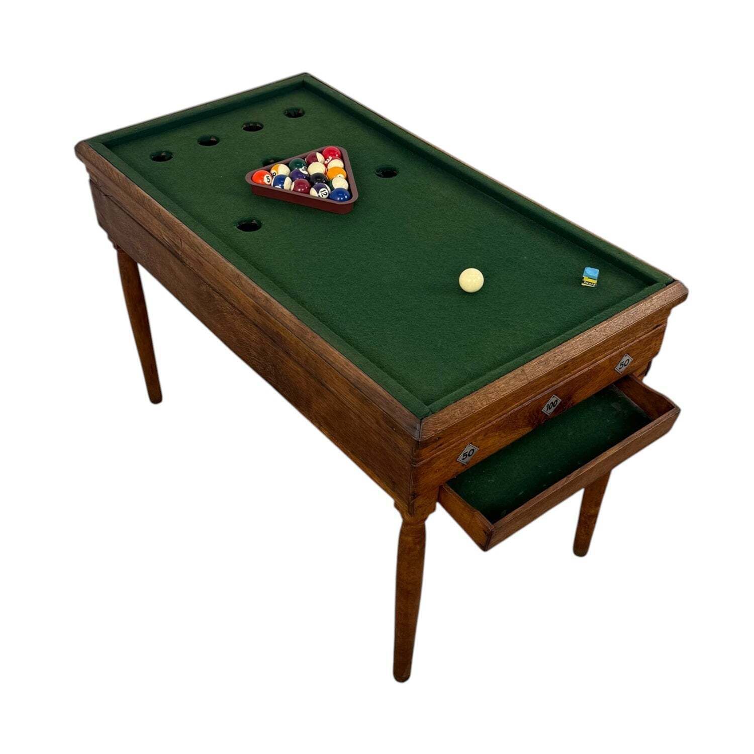 Antiek eikenhouten biljartspeltafel voor kinderen photo furniture