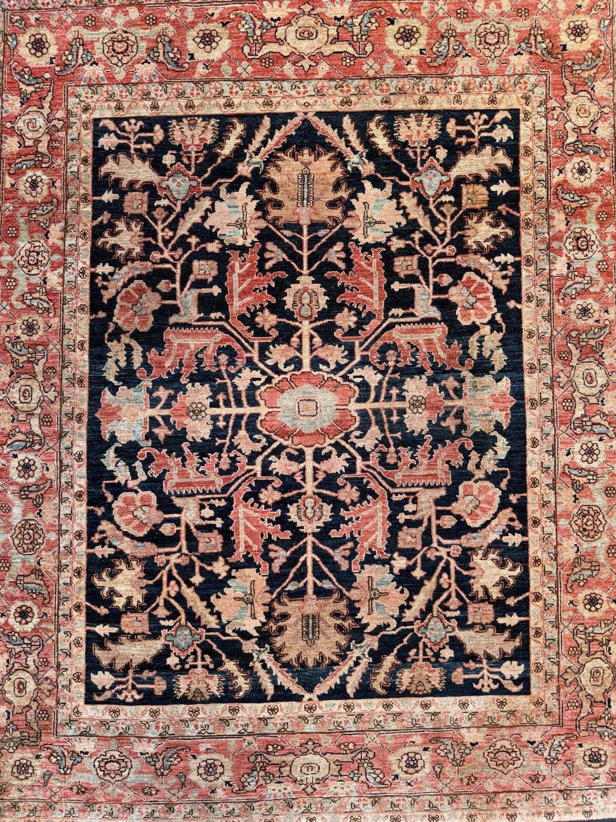 Fijn Afghaans Wollen Ziegler Vloerkleed 246x306 cm Chobi Rood, Beige Zwart, Groot photo vinterior