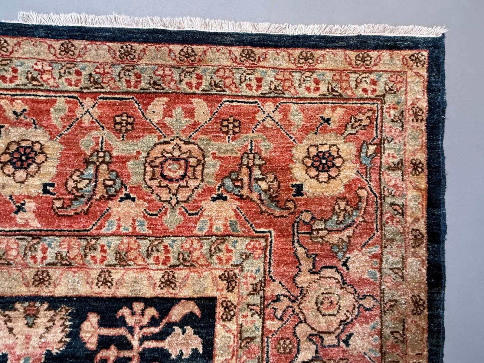 Textiel Fijn Afghaans Wollen Ziegler Vloerkleed 246x306 cm Chobi Rood, Beige Zwart, Groot photo