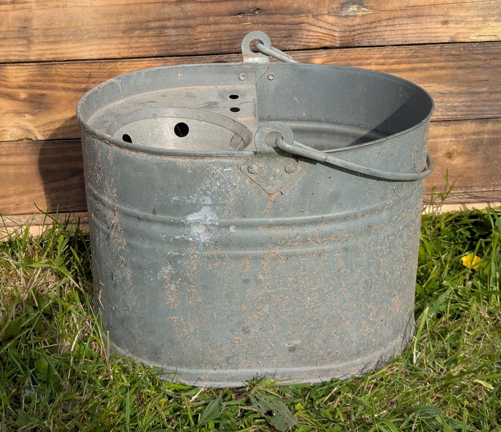 Vintage Galvanised Steel Mop Bucket photo buy