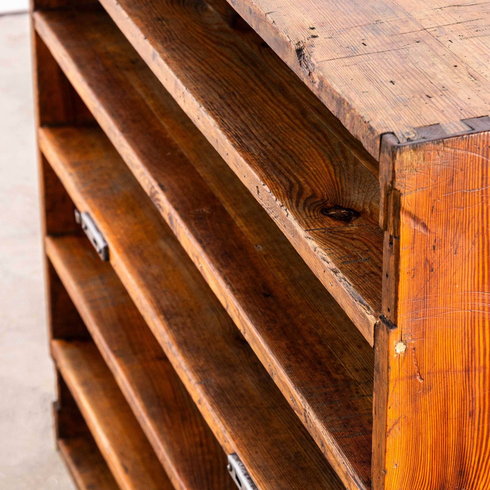 1920's Original Printers Letterpress Typography Shelving photo Furniture