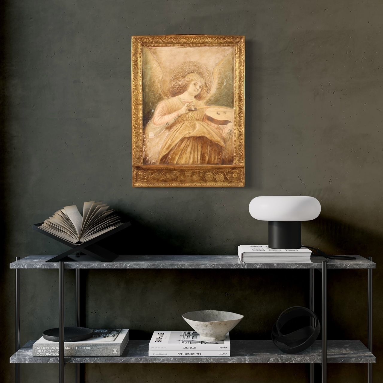 photo vintage Bas Relief Terracotta In Terra Di Signa Stamped And Numbered