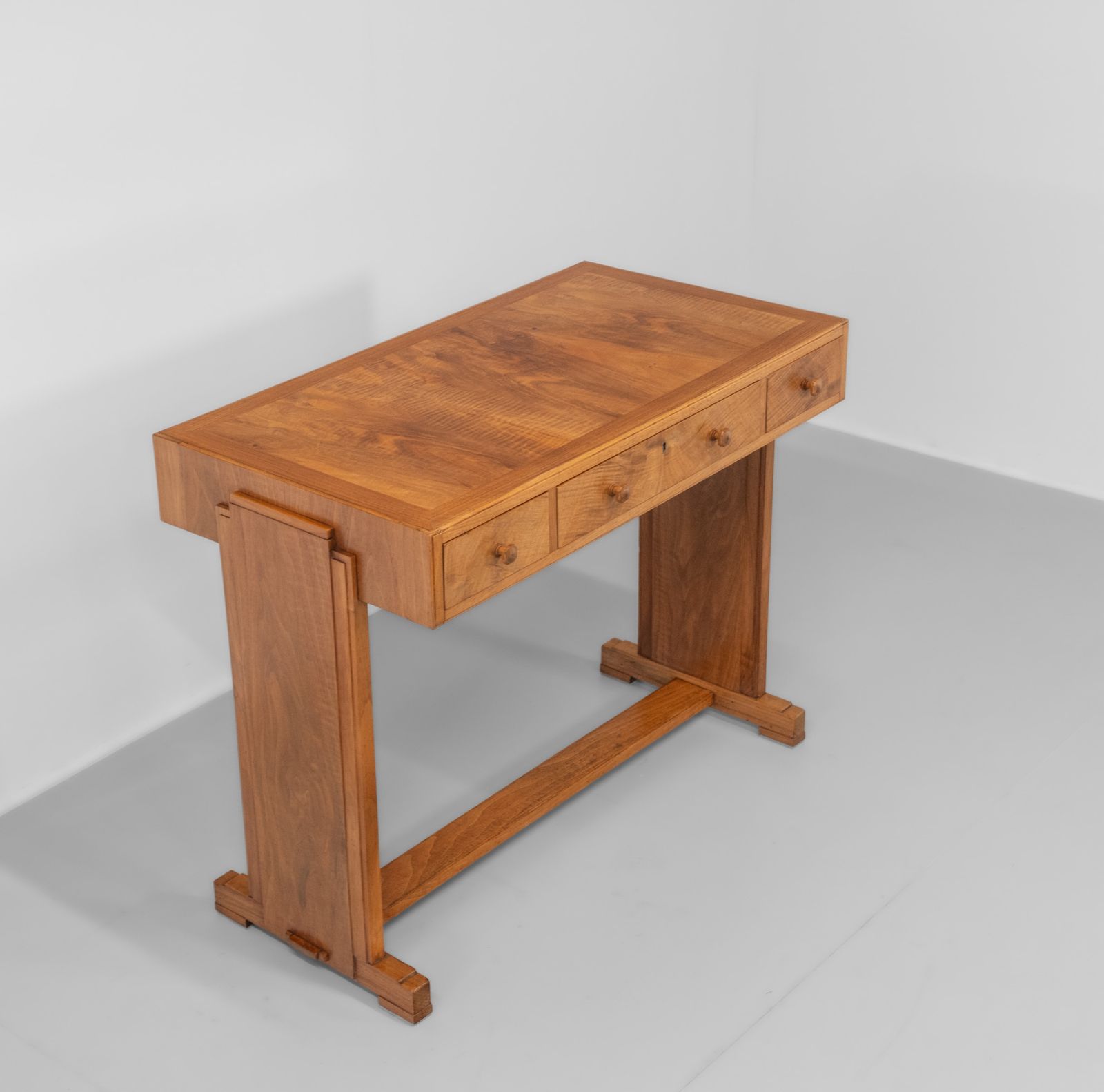 Art Deco Heals Of London Compact Walnut Desk 1930s photo for sale