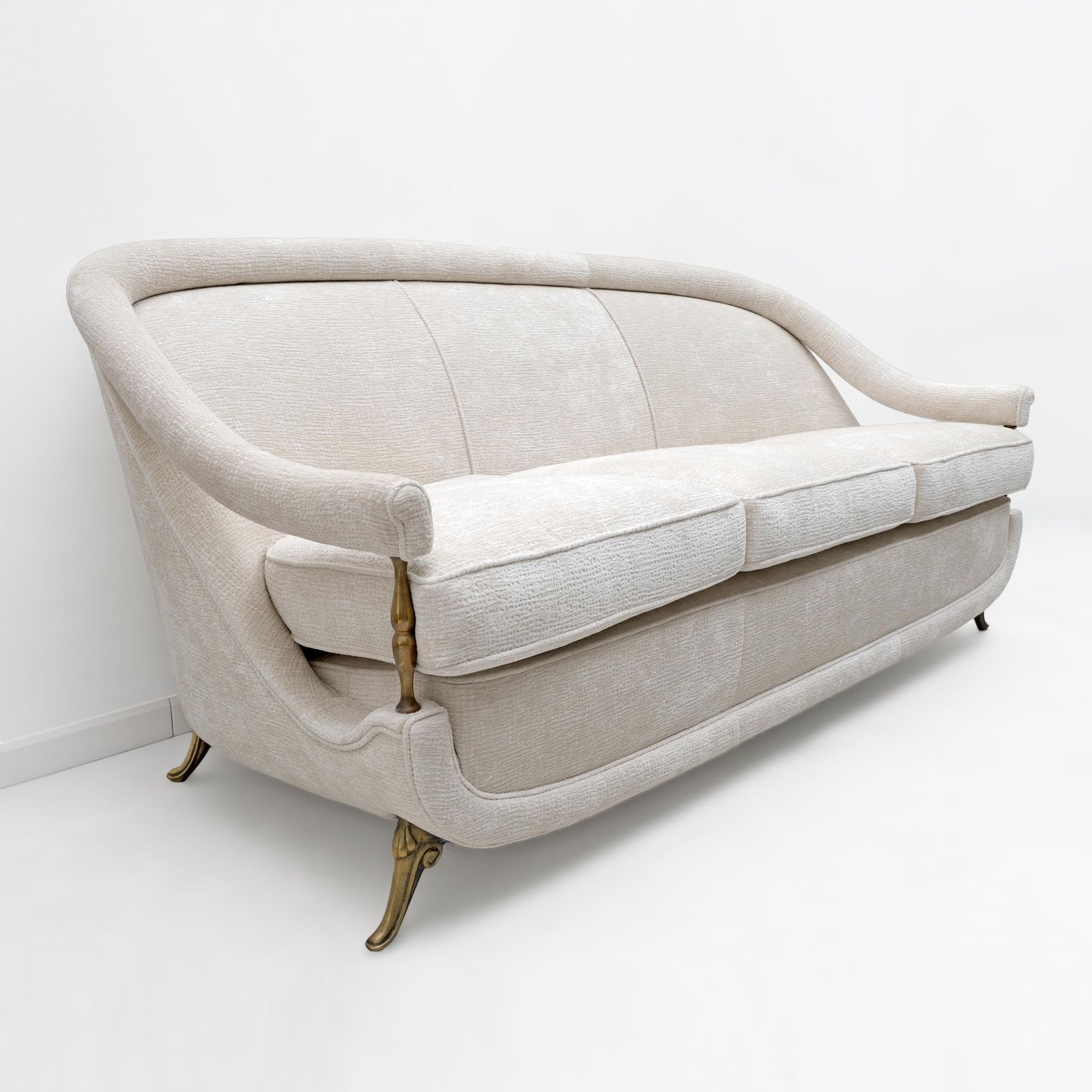 photo for sale French Art Deco Sofa And Two Armchairs, 1950s.