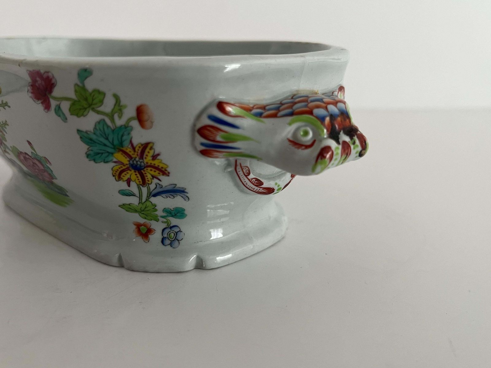 photo for sale Georgische Spode Sauskom, Deksel en Onderschotel, Willis Patroon 2148, ca. 1810