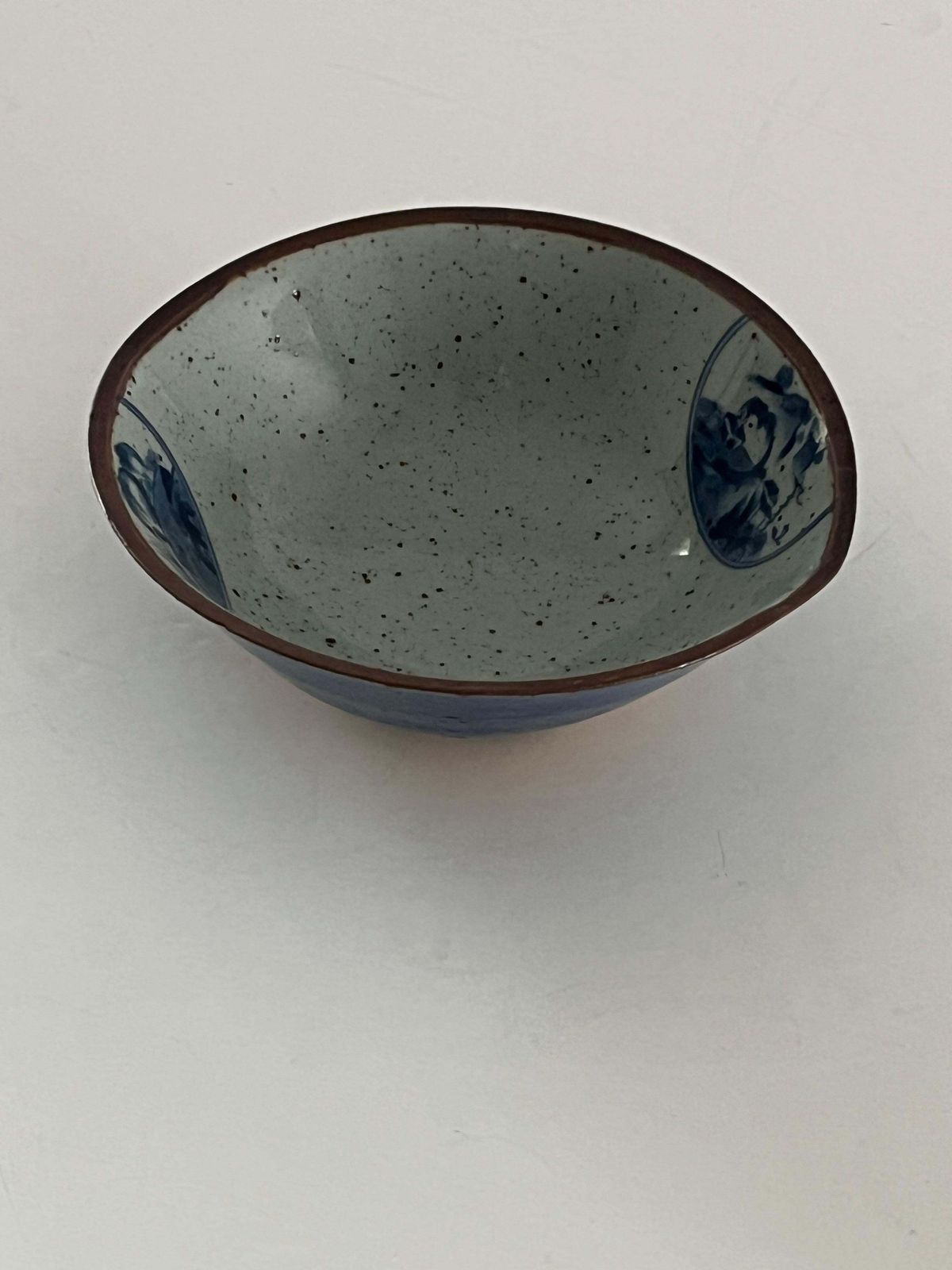Met de hand beschilderde Japanse stoneware schaal van Morioka Kasho III, ca. 1970 photo vinterior