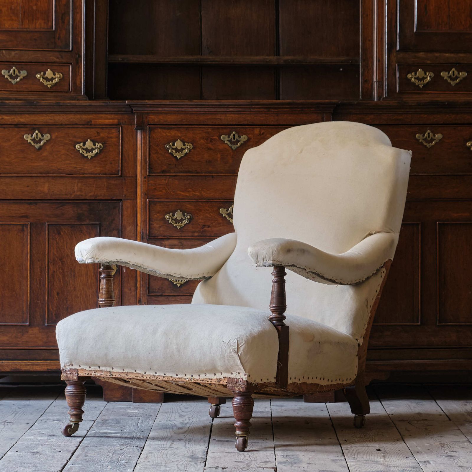 photo for sale Antique Hampton & Sons Open Armchair