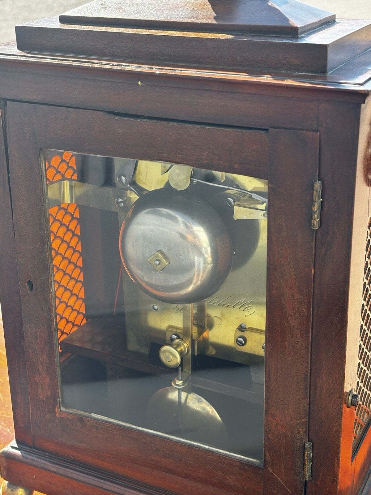 Home Decor Regency Mahogany Fusee Bracket Clock , Circa 1820, By Alex Mitchell Of Glasgow. photo