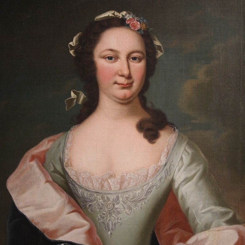 Tableau d'époque XIXe siècle, portrait d'une aristocrate
