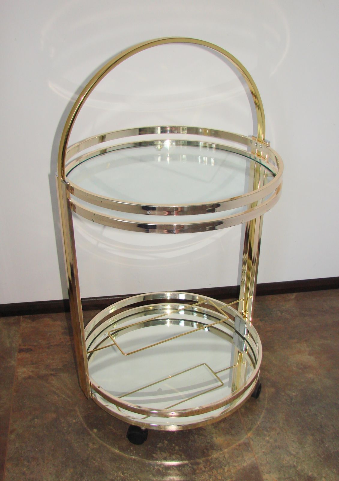 Art Deco rijdend drankentrolley op wielen, jaren 1970 photo furniture