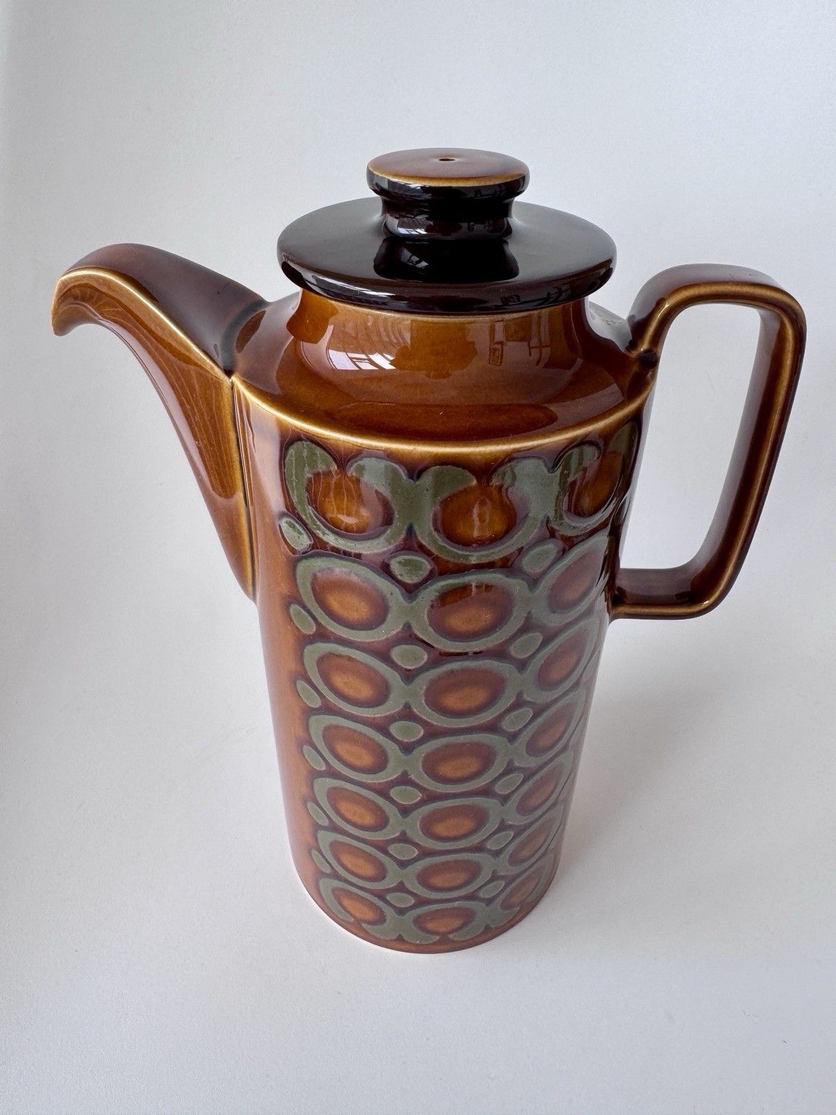 photo vinterior 1970’s John Clappison Hornsea Brontë Coffee Pot, Tea Storage Jar & Salt Shaker
