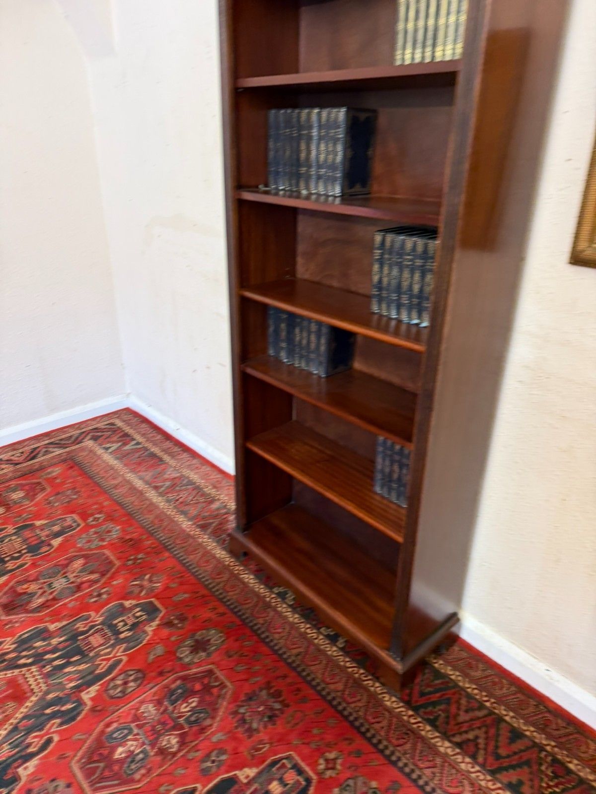 Furniture Tall Mahogany Open Bookcase photo