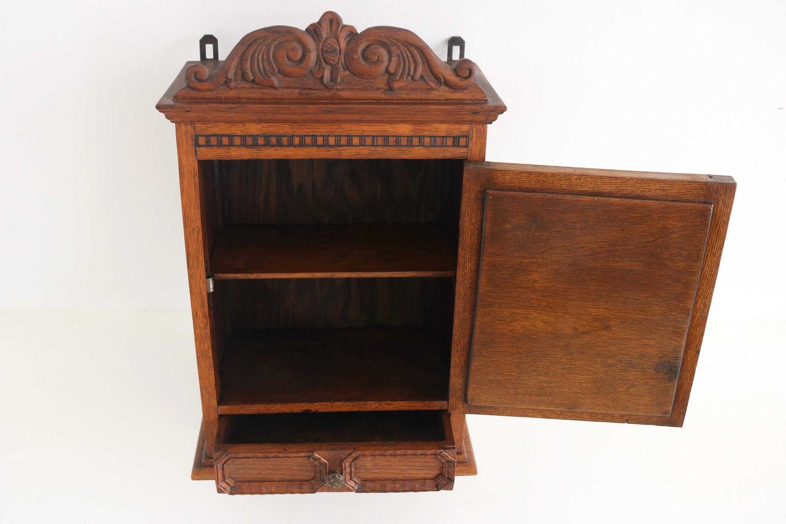 Antique Oak Bathroom Cabinet Mirror Wall Cabinet Secret Compartment Drawer photo buy